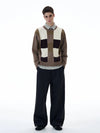 RT No. 20028 KNIT COFFEE PLAID CREWNECK SWEATER