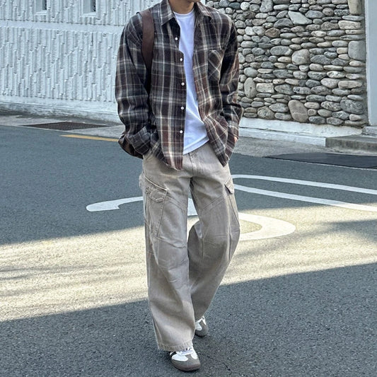 RT No. 29065 KHAKI CARGO STRAIGHT PANTS