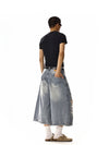 RT No. 18249 RIPPED BLUE DENIM SHORTS