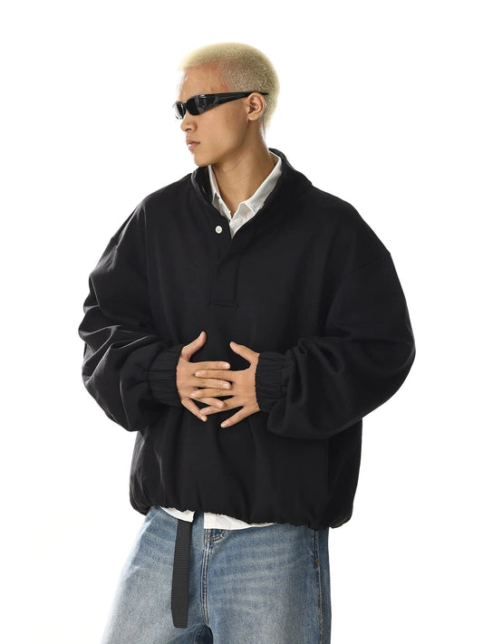 RT No. 28007 MAINICHI BLACK STAND COLLAR SWEATER
