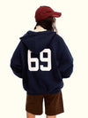 RTK (W) No. 519 NUMBERED JERSEY ZIP-UP HOODIE