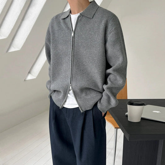 RT No. 32031 KNIT FULL BUTTON-UP SWEATER