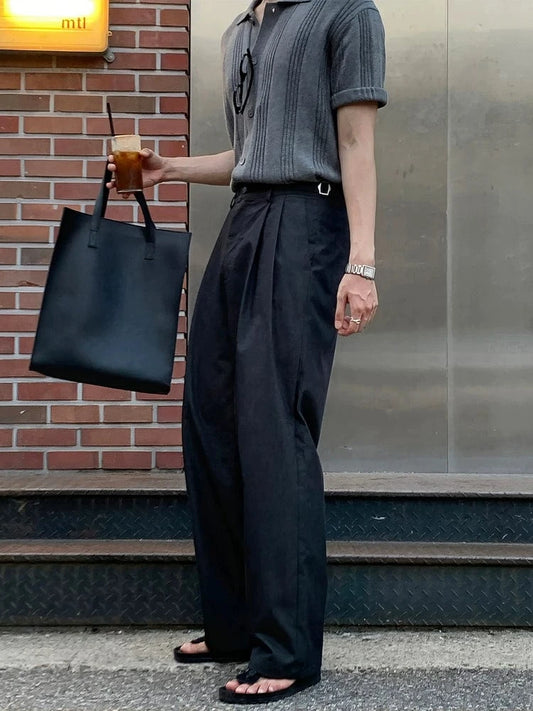 RT No. 32204 PLEATED CASUAL STRAIGHT PANTS