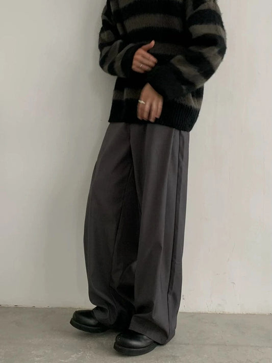 RT No. 18815 PLEATED WIDE STRAIGHT PANTS