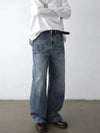 RT No. 32066 WHISKER DENIM STRAIGHT JEANS