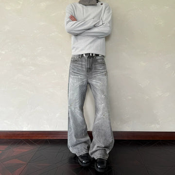 RT No. 40841 INK WHISKER WASH DENIM JEANS