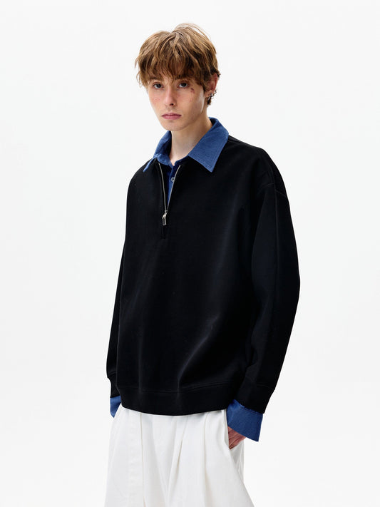 RT No. 50513 TWO PIECE HALF ZIP SWEATER