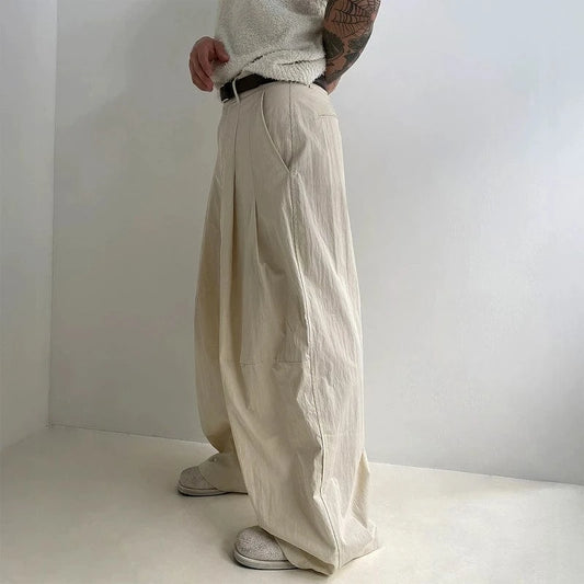 RT No. 19029 PLEATED BAGGY STRAIGHT PANTS
