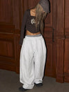 RT No. 32203 WHITE BAGGY SWEATPANTS