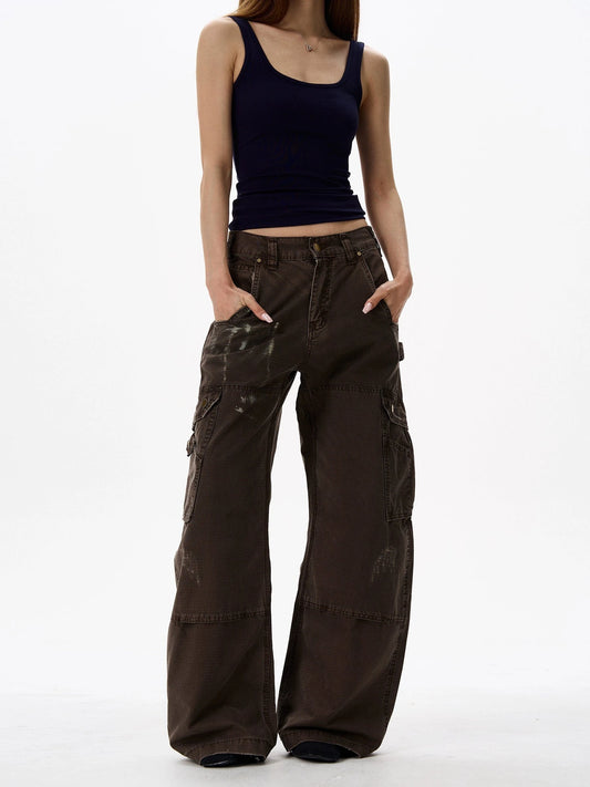 RT No. 18144 BROWN RECONSTRUCTED INDUSTRY WORKWEAR PANTS