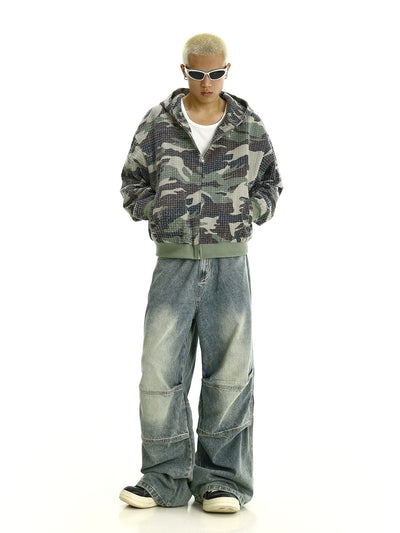 RT No. 11621 KNIT CAMO ZIP-UP HOODIE