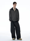 RT No. 20020 PLEATED DARK GRAY STRAIGHT PANTS