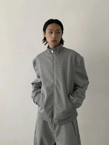 RT No. 29120 SILHOUETTE STAND COLLAR ZIPPER SWEATER