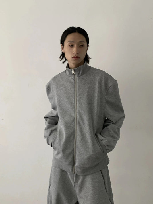 RT No. 29120 SILHOUETTE STAND COLLAR ZIPPER SWEATER