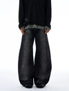 RT No. 19563 WASHED BLACK SCIMITAR JEANS