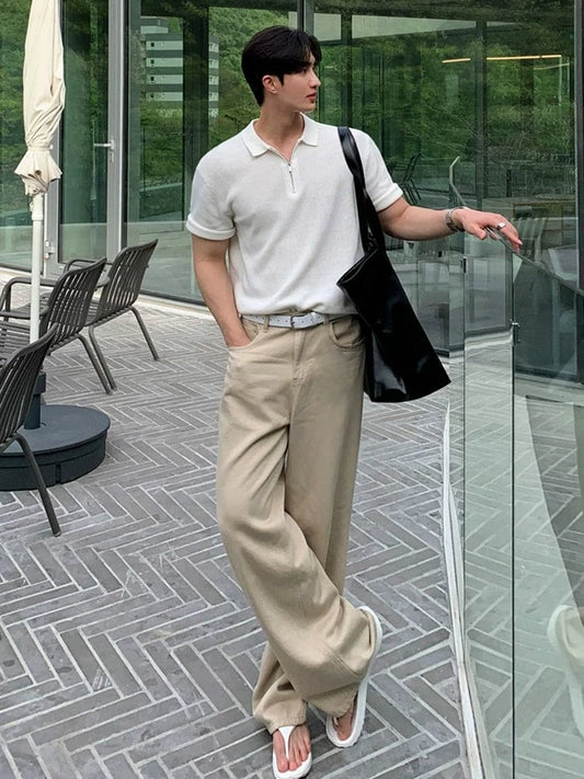 RT No. 18711 KNIT ZIP COLLAR SHORT SLEEVE