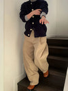 RT No. 31079 PLEATED WIDE STRAIGHT PANTS
