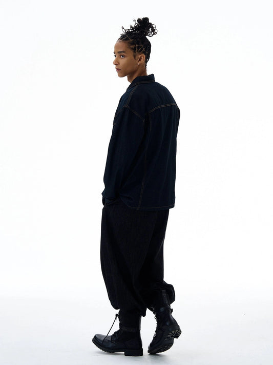 RT No. 19555 DARK BLUE STITCHED DENIM JK