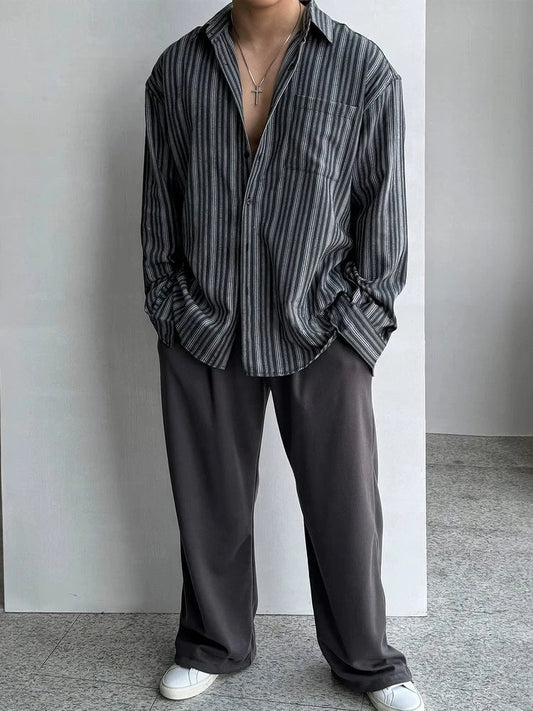 RT No. 13061 STRIPED BUTTON-UP SHIRT