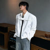 RT No. 29054 WHITE MOTORCYCLE COLLAR ZIP JK