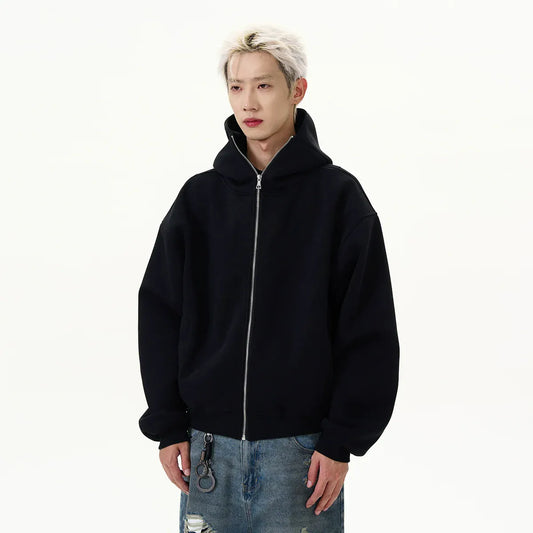 RT No. 40535 SOLID ZIPPER HOODIE