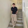RT No. 19023 FOLDED PLEATED STRAIGHT PANTS