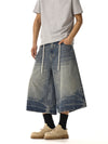 RT No. 18123 DRAWSTRING WASHED DENIM SHORTS