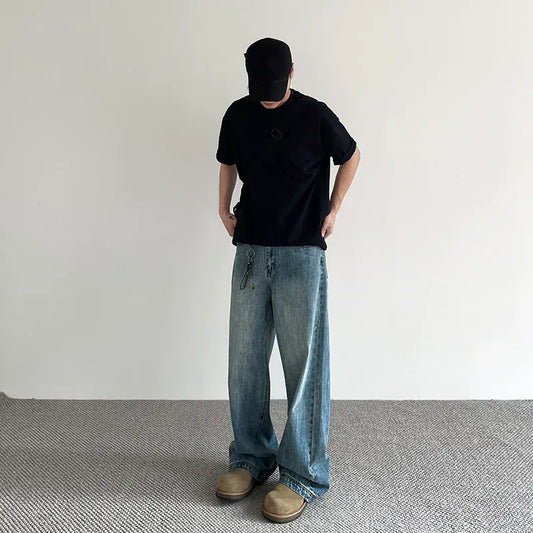 RT No. 40827 BAGGY STRAIGHT DENIM JEANS