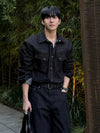 RT No. 25009 BLACK WORKWEAR PILOT BUTTON-UP