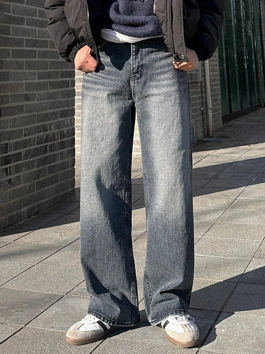 RT No. 48013 WASHED DENIM STRAIGHT JEANS