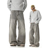 RT No. 32024 WHISKER WASH WIDE STRAIGHT JEANS