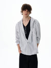 RT No. 12709 VERTICAL STRIPED COLLAR SHIRT