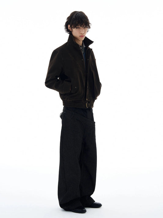 RT No. 25017 BROWN RODEO ZIP SUEDE JK