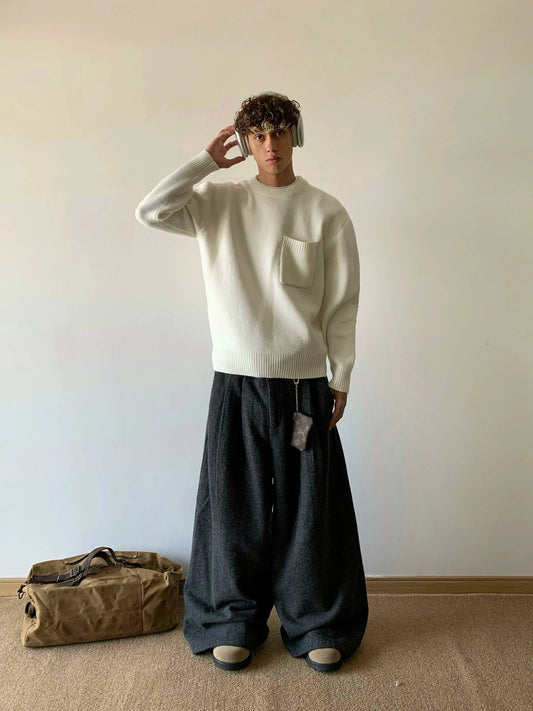 RT No. 18729 KNIT SILHOUETTE PULLOVER SWEATER