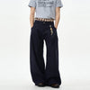 RT No. 12569 MIDNIGHT PURPLE PLEATED FOLDED STRAIGHT PANTS