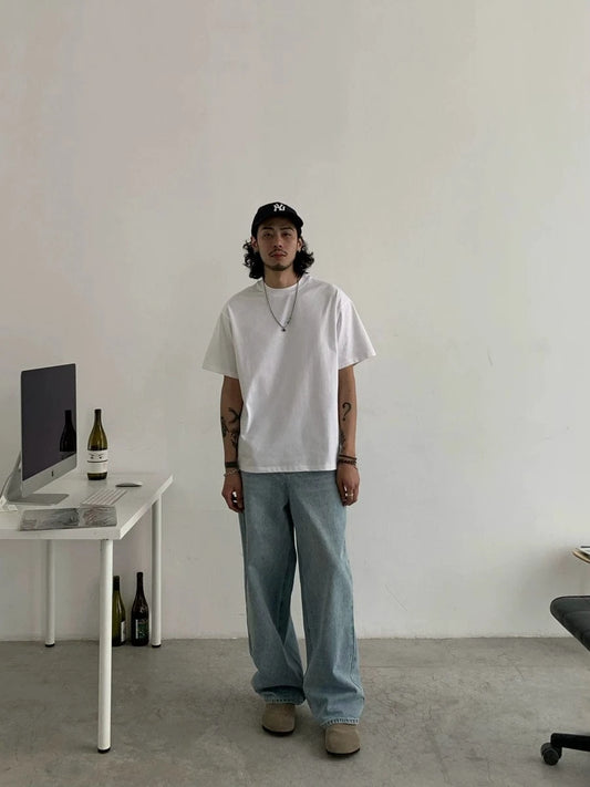 RT No. 18763 WASHED BLUE BAGGY DENIM JEANS