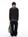 RT No. 25037 BROWN WOOLEN CARDIGAN