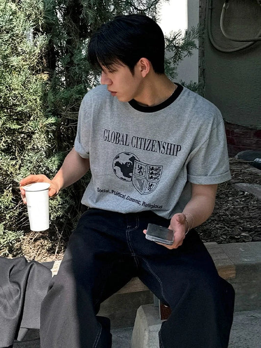RT No. 18605 CONTRAST GRAPHIC SHORT SLEEVE