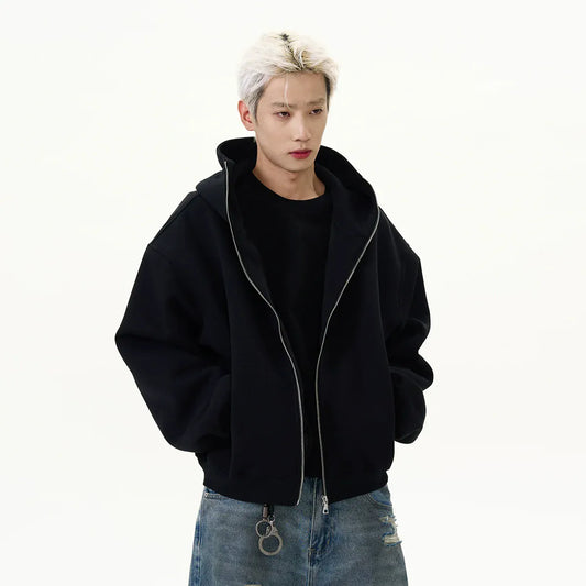 RT No. 40535 SOLID ZIPPER HOODIE