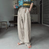 RT No. 18107 PLEATED LINEN STRAIGHT PANTS