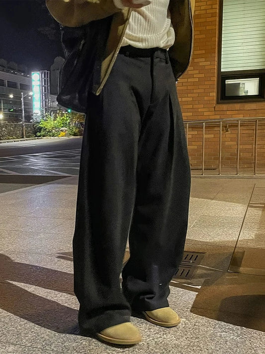 RT No. 32605 PLEATED STRAIGHT DRAPE PANTS