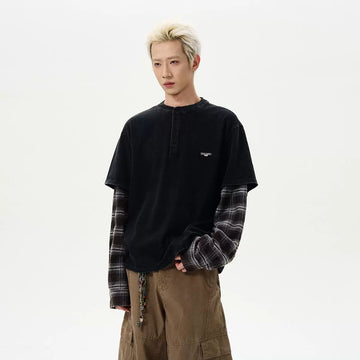 RT No. 40706 HENRY COLLAR PLAID LONGSLEEVE