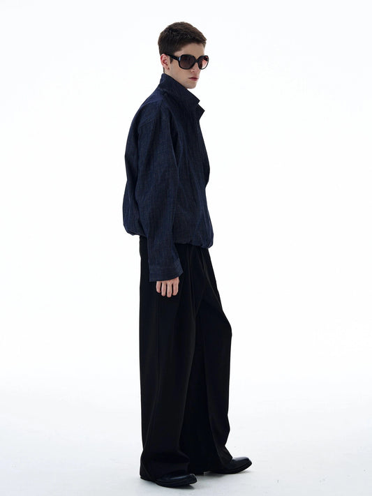 RT No. 20016 BLUE V-NECK DENIM PULLOVER JK
