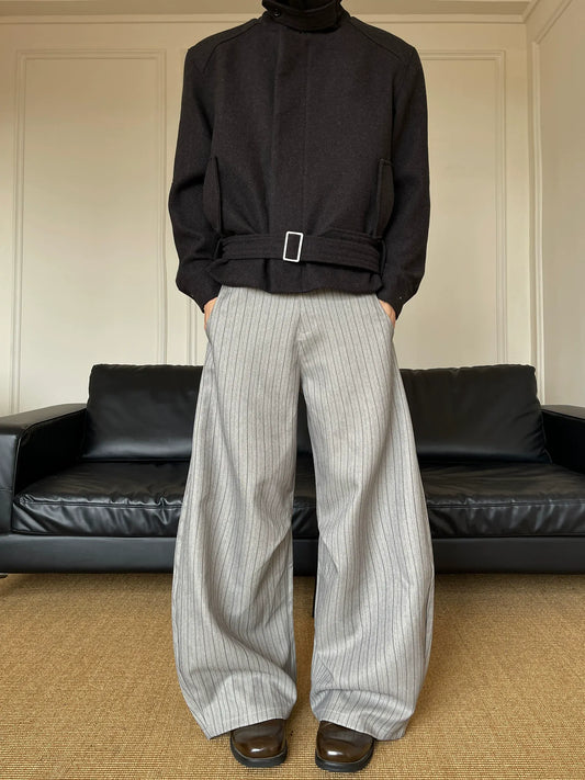 RT No. 50252 STRIPED STRAIGHT SUIT PANTS