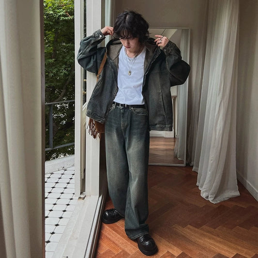 RT No. 18530 BLUE HOODED DENIM JK & RELAX JEANS