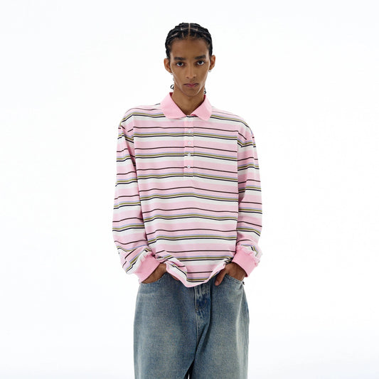 RT No. 19542 STRIPE POLO SWEATER