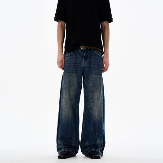 RT No. 13052 WASHED BLUE DENIM STRAIGHT JEANS