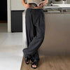 RT No. 18308 LINEN FOLDED PLEATED STRAIGHT PANTS