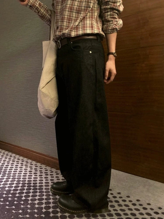 RT No. 19523 BLACK STRAIGHT CASUAL JEANS