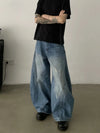 RT No. 19719 RECONSTRUCTED DISTRESSED BAGGY DENIM JEANS